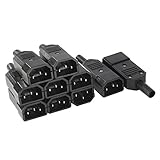 uxcell 10Pcs AC250V 10A IEC320 C14 Male 3 Terminals