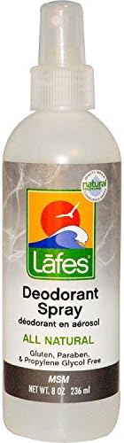 Lafes Natural Crystal Natural and Organic Deodorant Spray with Aloe Vera and MSM Fragrance-Free 8 oz