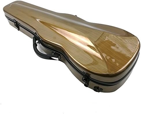 Kinglos Carbon-Like Fiber Violin Hard Case Full Size 4/4 (Golden & Ripple)