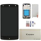 KNONEW Compatible For LG Google Nexus 5 D820 D821 Glass LCD Display Touch Screen Digitizer Assembly Frame Replacement (Black ) (Resolution: 1920x1080)