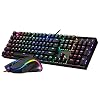 Redragon K551-RGB-BA Mechanical Gaming Keyboard and Mouse Combo Wired RGB LED Backlit 104 Key Keyboard & 7200 DPI Mouse…