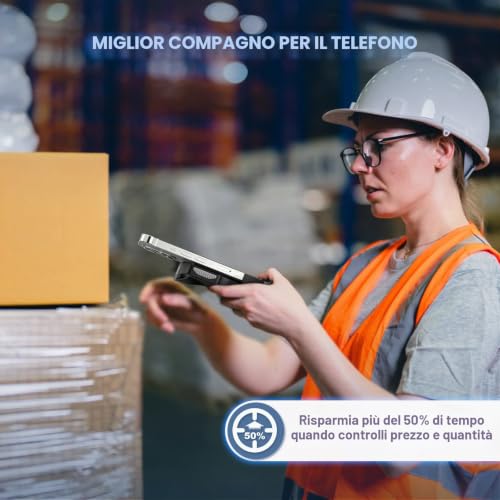 Eyoyo Bluetooth QR Code Barcode Scanner, 2D Wireless Back Clip Phone UPC USB Barcode Scanner Reader with Battery Level Indicator Compatible with 4.7"-7.2" Android Phone, iPhone