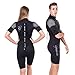 Seavenger Navigator 3mm Shorty | Short Sleeve Wetsuit for Men and Women | Surfing, Snorkeling, Scuba Diving (Surfing Black, Women's 9)