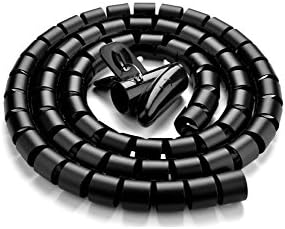 Cord Tube Sleeve Cable Management Cable Zipper Power Cord Cable Organizer Coiled Tube Sleeve Cable Used in Home &amp; Office YL03hei25