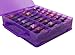 Universal Purple Transparent Nail Polish Organizer Storage Case for 48 Bottles Adjustable Dividers Space Saver
