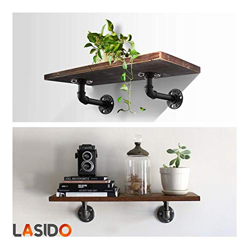 Pipe Bracket (6 Packs Black) for 6 8 10 12 14 inches Board Industrial