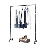 MBQQ Industrial Pipe Clothing Rack,Vintage Commercial Grade Pipe Clothes Racks,Rolling Rack for Hanging Clothes Retail Display,Heavy Duty Steampunk Iron Garment Racks