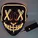 atimier Halloween Mask LED Light up Mask for Festival Cosplay Halloween Costume(Orange Light)