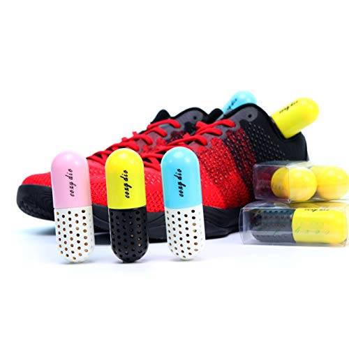 Cozy Dio Shoe Deodorizer Pills Natural Odor Eliminator for Sneakers,Gym Bag,Boxing Gloves,Locker and bathroom Sneaker cleaner One Pair Last 18 months (Pink)