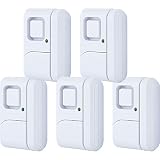 GE Personal Security Window/Door, 5-Pack, DIY Protection, Burglar Alert, Magnetic Sensor, Off/Chime/Alarm, Easy Installation, Ideal for Home, Garage, Apartment, Dorm, RV and Office, 45987, Piece