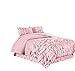 Chezmoi Collection Ella 2-piece Waterfall Ruffle Duvet Cover Set (Twin, Pink)
