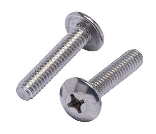 Photo 1 of 1/4"-20 X 2 Stainless Phillips Truss Head Machine Screw, (25pc), Coarse Thread, 18-8 (304) Stainless Steel, by Bolt Dropper, Eyeglass Screws