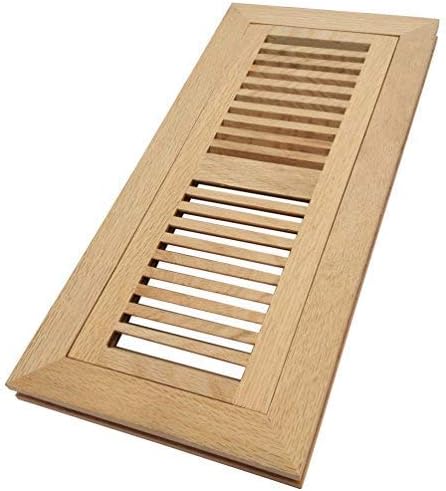 Homewell Red Oak Wood Floor Register Vent Flush Mount With Frame