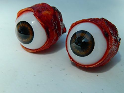 Pair of Realistic Life Size Bloody Eye Poppers for Masks or Skulls - Halloween Props -- FB01
