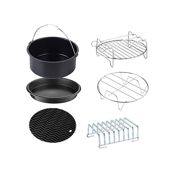 GoWISE USA GWAC22003 5.8Quart Air Fryer with Accessories, 6 Pcs, and 8