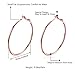Steel Hoop Earrings for Women, 18K Gold Plated Stainless Steel Hoop Earrings for Women Girls' Sensitive Ears (4 Colors, 55mm)