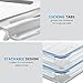Glass Casserole Dish with Lid - (Set of 2) 12x8 Inch Freezer-to-Oven Safe Baking Dish and Airtight Food Storage Containers, Large Bakeware Pan for Casseroles, Lasagna or Store Leftover Food, 64 Ounce