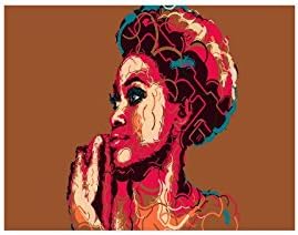 African American Black Tribal Lady Woman Custom Collage Poster Paper Print Wall Art Living Room Home Office Decor 11" x 8.5"