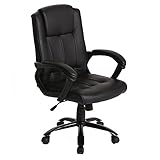 PU Leather Ergonomic Office Executive Computer Desk Task Office Chair (Kitchen)