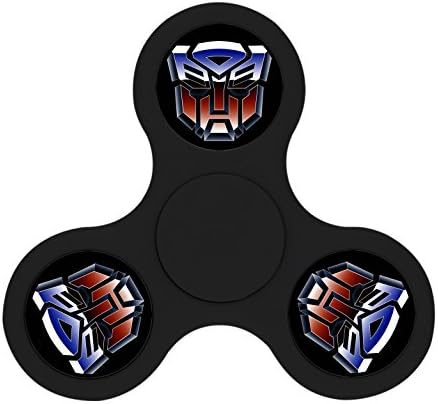 Transformers Logo (Black) Hand Spinner EDC Fidget Toy With Highly Speed Finger Tri-Spinner Relief Safety Toys for Focus, Kids &amp; Adults