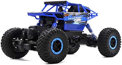 Zerospace Keliwow 4 Wheel Driving RC Rock Crawler Off-Road Vehicle Electric Powered High Speed Buggy Racing Toy Cars with 2.4Ghz Transmitter - Ready to Run (1/18 Scale,Blue)