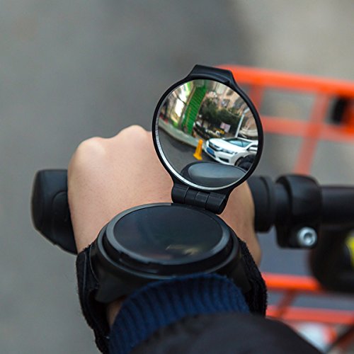 ADI Wrist Bike Mirror, Bike Mirrors 360 Degree Adjustable Bicycle Rear View Cycling Mirrors for BMX, Cruisers Kids' Bikes Mountain Road Bikes