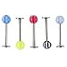 Oasis Plus 100PCS 16g 316L Surgical Steel Monroe Labret Ring Lip Chin Stud Tragus Earring Bar Body Piercing Kit
