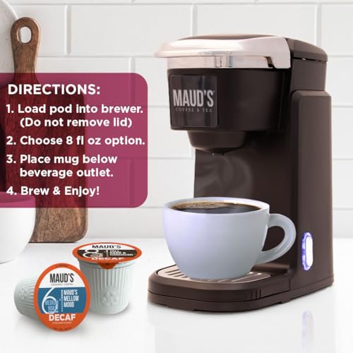 Maud's Decaf Coffee Pods Variety Pack, 80ct, 9 Assorted Roasts & Flavors | Decaffeinated Medium Roast Coffee in Single Serve Pods - 100% Arabica Coffee, Compatible with Keurig Coffee Makers