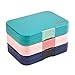 YUMBOX TAPAS Larger Size Leakproof Bento lunch box for Adults, Teens & Pre-teens. Over 4 cups food volume. (Amalfi Pink)