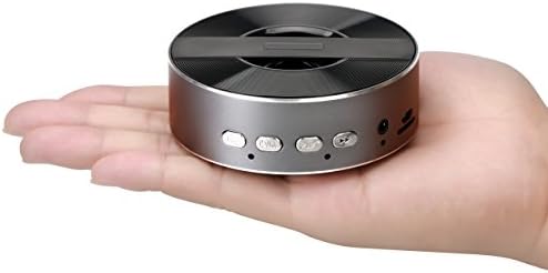 TOMROW Mini Bluetooth Speakers,Portable Wireless Speaker Built In Microphone, Aux and TF Card Port Works for Ipad/Iphone and Other Bluetooth-enabled Device(Black)