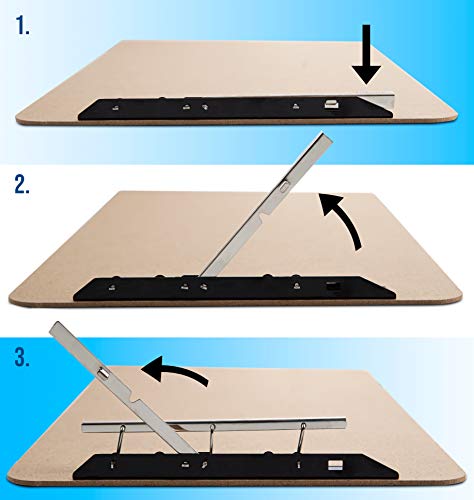 Ledger Clipboards (3pc) by Office Solutions Direct! ECO Friendly Hardboard, XL Clipboard 19.5"x11.6" with Lever Hinge Clip,Horizontal or Vertical for Legal Size Paper, Great Drafting Drawing Board - Thumbnail 3