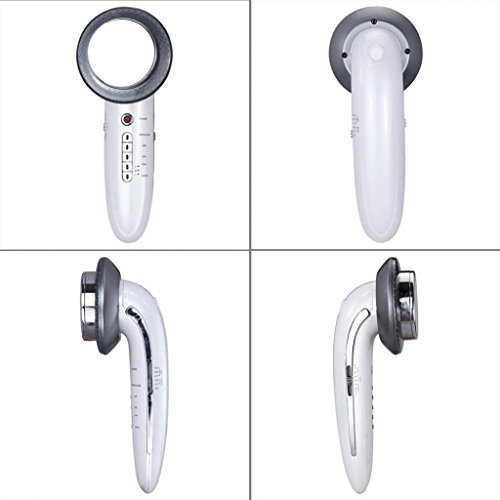 Afco 6in1 Facial Massagers Device Ultrasonic Infrared Light EMS LED Face Care Body Slimming Tool Beauty Accessory size 20cm x 8cm x 8cm (White)