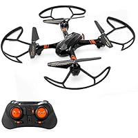 Mini RC Helicopter, Mould King Super-F Remote Control Quadcopter Drone 4CH 2.4GHz 6-Axis Mini Drone RTF with Headless Mode LED Flashing (Black)