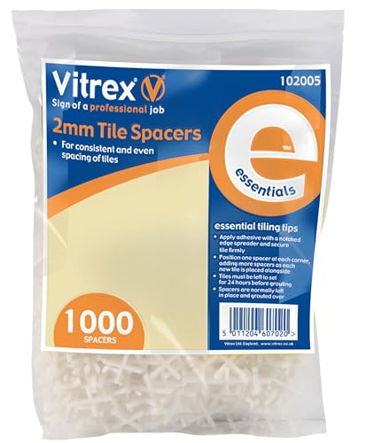 Vitrex 102005 – Espaciadores esenciales de 2 mm para azulejos
