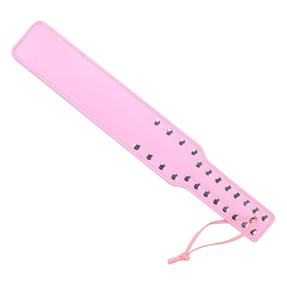 JIHUOO PU Leather Paddle Horse Riding Crop Whip Horse Jump Bat Equestrian Crops Bedroom Play Toys Couples Games for Adults Pink