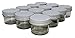 North Mountain Supply 4 Ounce Regular Mouth Mason Canning Jars - With Metal White Safety Button Lids - Case of 12