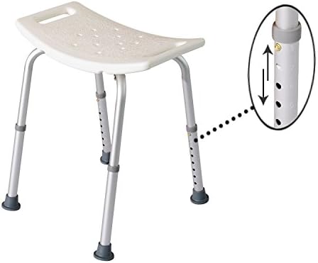 New White Medical Bathtub Shower Safty Chair Aid Bath Support Stool Bench Seat Adjustable