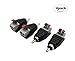Poyiccot Speaker Phono RCA Male to AV 2 Screw Terminal Female Video Audio Spring Press Type Balun for CCTV(4-Pack) (RCA Male)