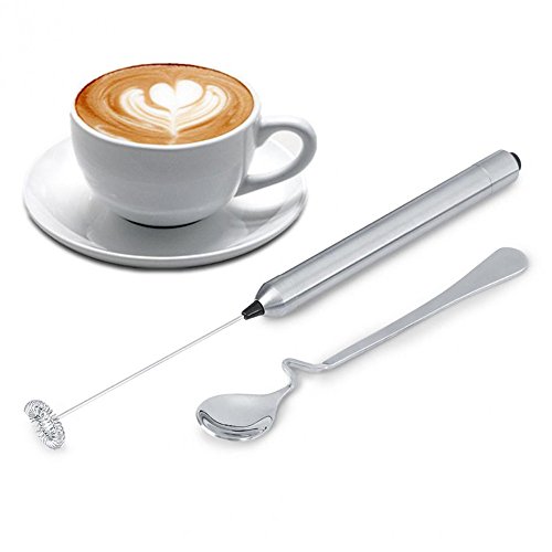 Click Here to See More Images Electric Handheld Milk Frother Foamer Egg Beater Coffee Whisk Blender Drinks Mixer Auto Stirrer Stainless Steel Kitchen Tools