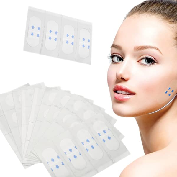 Face Slimming Mask,40Pcs/Set Invisible Lift Face Sticker Makeup Face Chin Lift Pads Face Thin Tape, V-Face Sticker, Invisible Sticker, Lift Chin Tape, Face Slim Tools