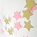 Paper Garland, MerryNine 3 Pack 30ft Twinkle Star Garland Sparkling Gold Star Banner for Wedding, Bridal Showers, Birthday Party, Baby Shower, Event & Party Decor (Twinkle Star- Pink Gold)