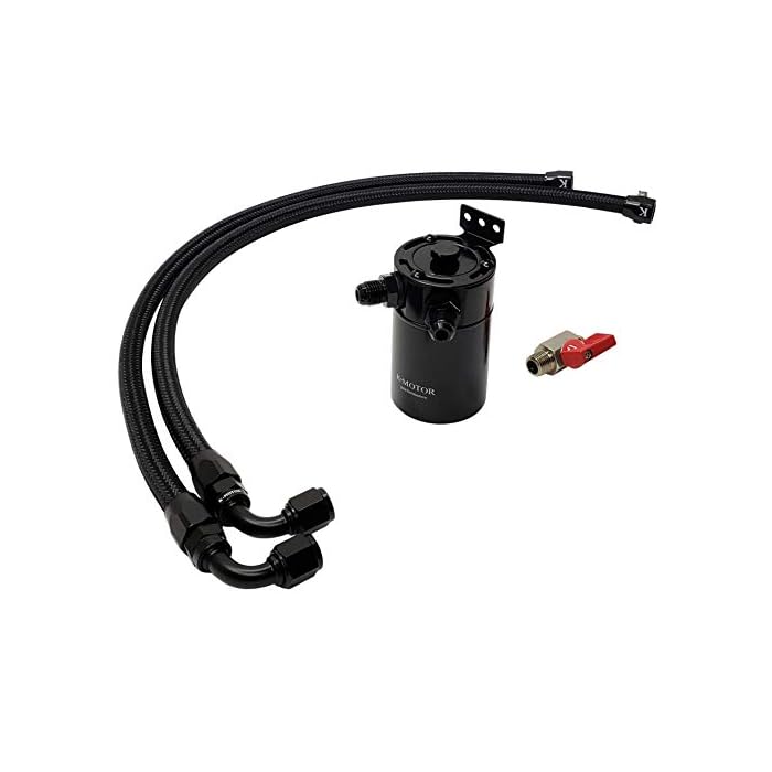 Buy KMotor Performance AN6 Universal Billet Aluminum Baffled Oil Catch