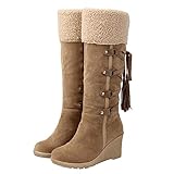 Offers,ZLolia Women's High Snow Boots,with Tassels