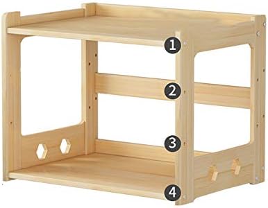 LCTZWJ Modern Multi-function Microwave oven rack Kitchen Portable Storage Rack, Office Printer Wood (color : Four gears, Size : 103CM)