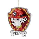 DIBSIES Personalization Station Personalized Paw Patrol Kids Christmas Ornament (Marshall)