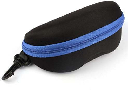 Eye Glasses Caser, Shufua Portable Carabiner Eye Glasses Sunglasses Hard Case Protector Box Holder Black (C)