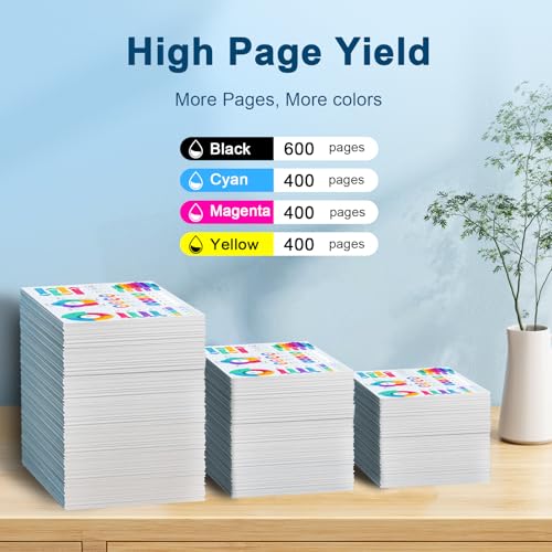 Jagute Compatible Ink Cartridges for XP 2200 WF 2930 for Expression Home XP 4200 XP 2205 XP 3205 XP 4205 Workforce WF-2910 WF-2930DWF WF-2950 (15 Packs, Black/Cyan/Magenta/Yellow)