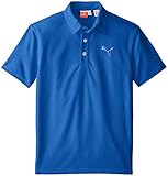 Puma Golf Boys Junior Tech Polo, Strong Blue, Small