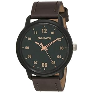 Sonata Volt+ Analog Green Dial Men’s Watch