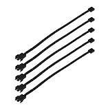 UEB 12in 4 Pin Fan Power Extension Cable, PWM Connector Case Fan Extension Power Cable for Computer (5PCS)